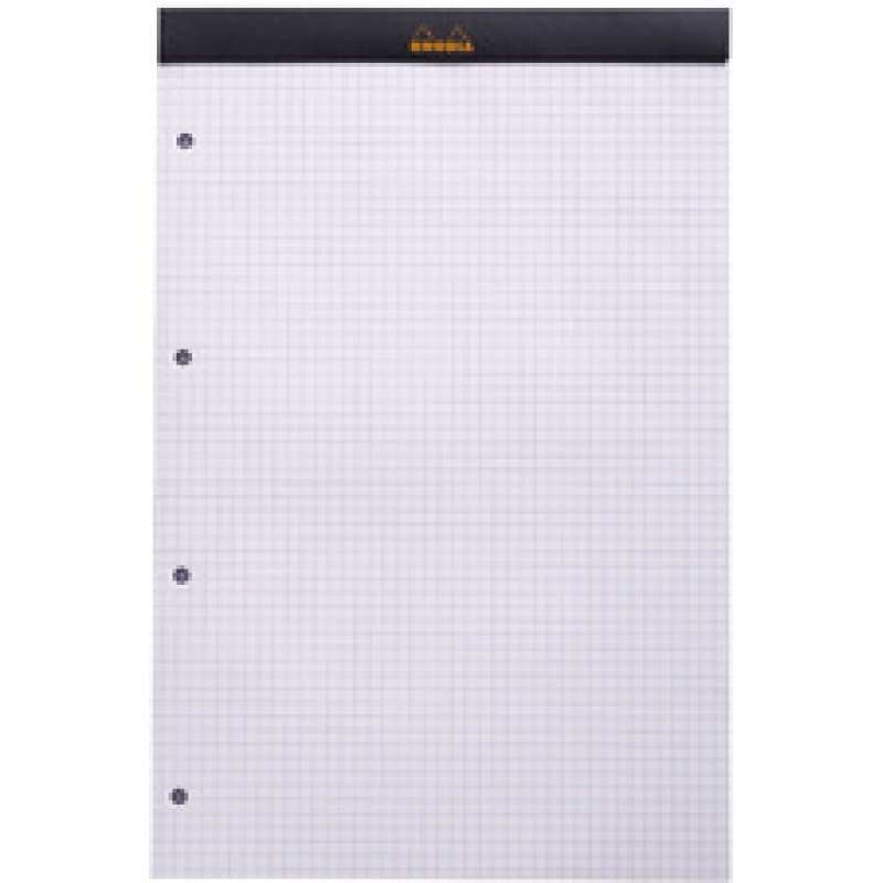RHODIA Bloc agrafé No. 20, format A4 , quadrillé, lot de 3
