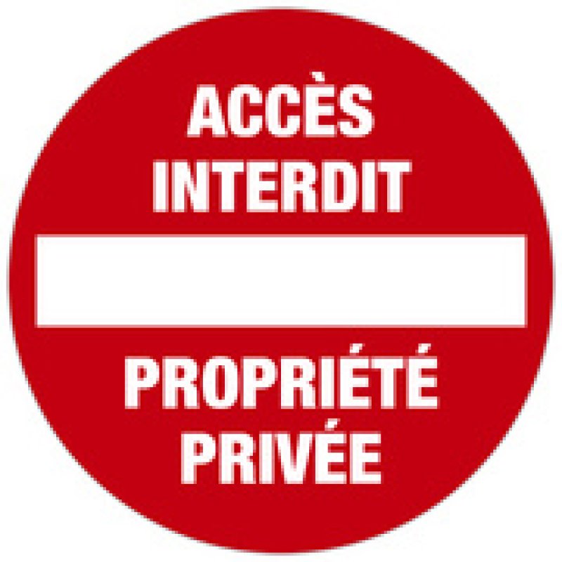 EXACOMPTA Panneau de signalisation "Privé"