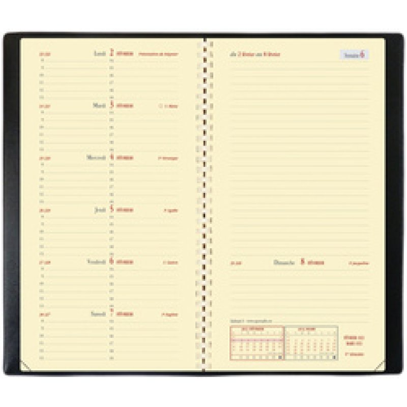 QUO VADIS Agenda scolaire ITALSEPT S rep, 2025/2026, noir