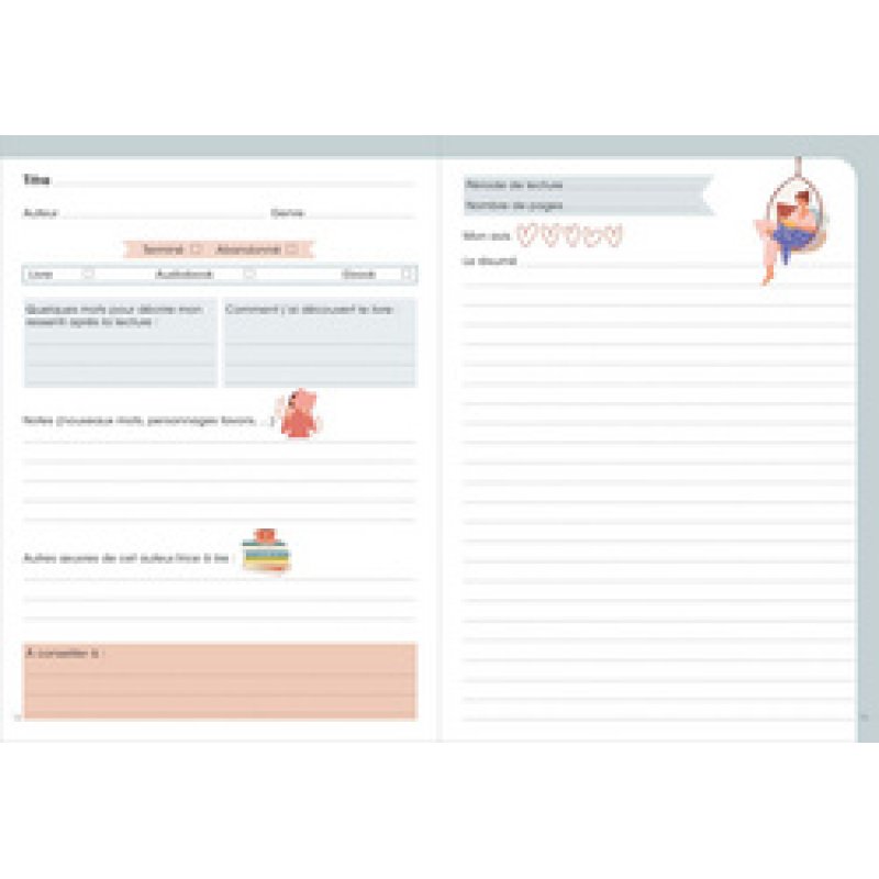 QUO VADIS Carnet de lecture, 150 x 210 mm, Bibliothèque