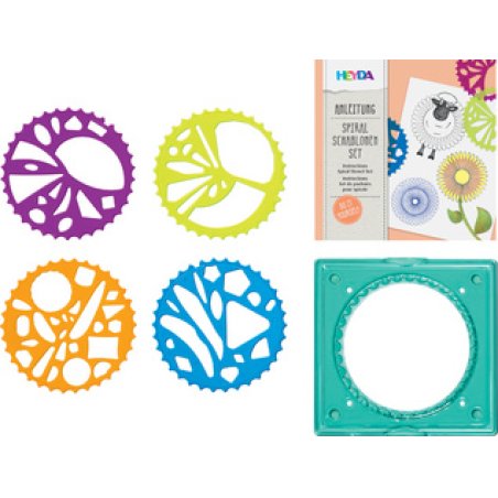 HEYDA Kit de pochoirs spirales, 5 pièces