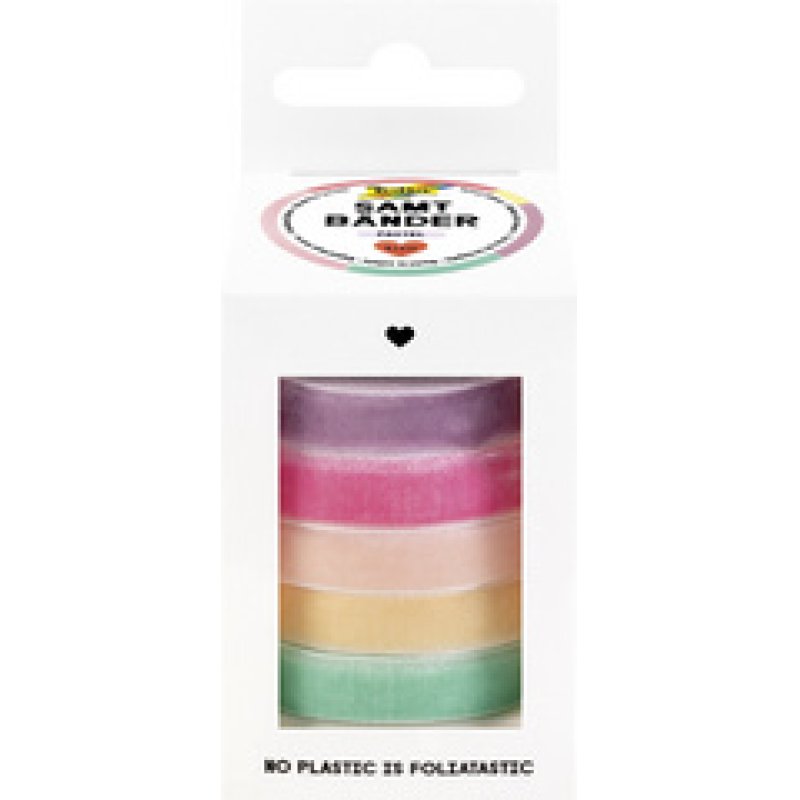 folia Jeu de rubans cadeau PASTEL, assorti