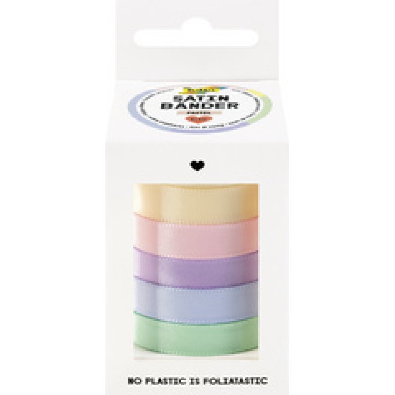 folia Jeu de rubans cadeau PASTEL, assorti