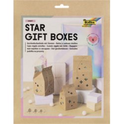 folia Set de boîtes-cadeaux "Star gift boxes", papier kraft