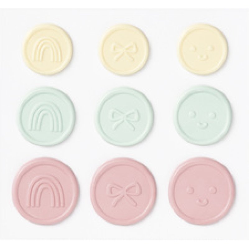 folia Sceau autocollant CANDY, tailles et couleurs assorties