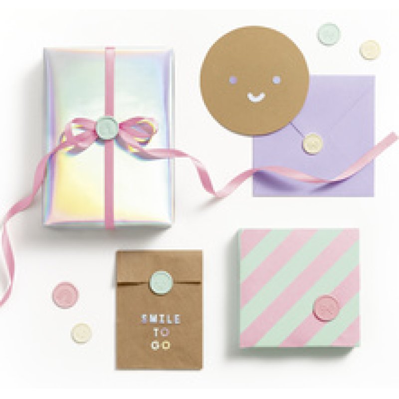 folia Sceau autocollant CANDY, tailles et couleurs assorties