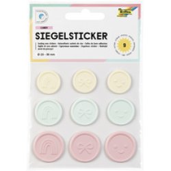 folia Sceau autocollant ROMANTIC, tailles/couleurs assorties