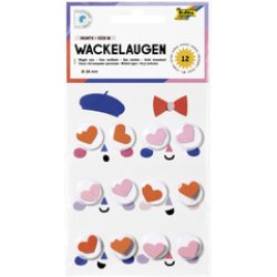 folia Oeil vacillant HEARTS, taille: M, autocollant
