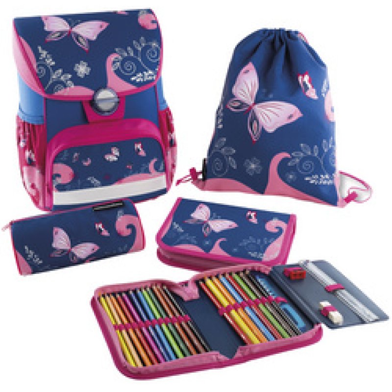EBERHARD FABER Kit cartable EFAlino Papillon, 4 pièces