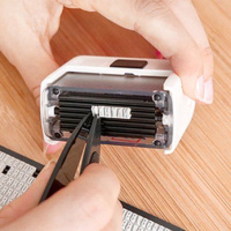 AVERY Kit tampon textile, 3 lignes, blanc