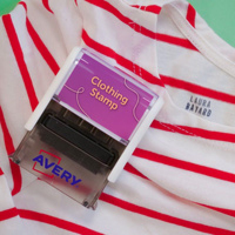 AVERY Kit tampon textile, 3 lignes, blanc