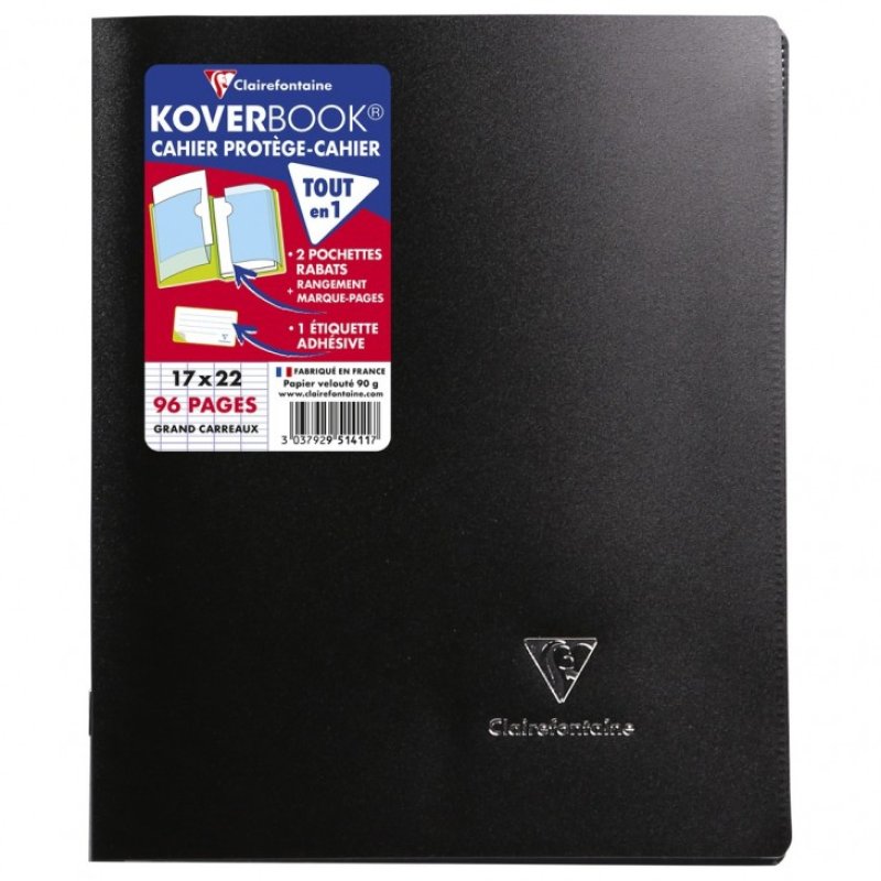 Clairefontaine Cahier Koverbook, 170 x 220 mm, Seyès,assorti