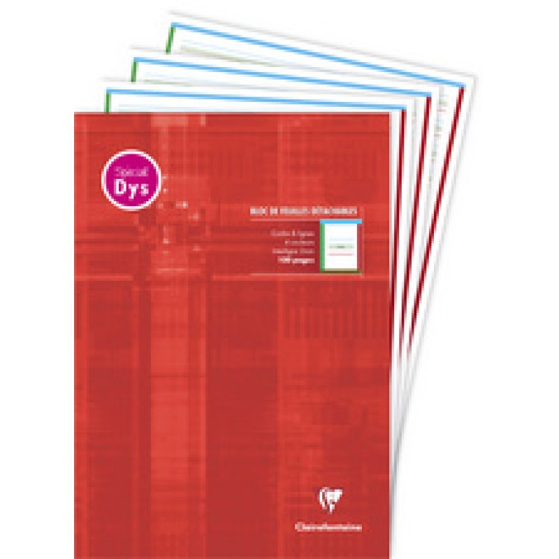 Clairefontaine Bloc de feuilles DYS, A4, 100 pages