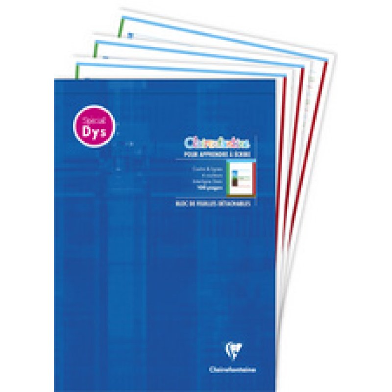 Clairefontaine Bloc de feuilles DYS, A4, 100 pages