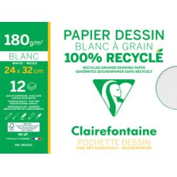 Clairefontaine Papier dessin "Blanc à Grain" 100% recyclé