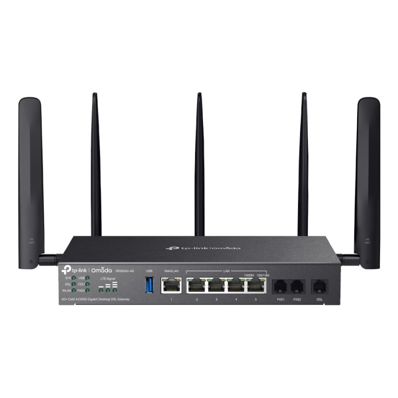 TP-Link Omada DR3650V-4G wireless router Gigabit Ethernet Dual-band (2.4 GHz / 5 GHz) Black