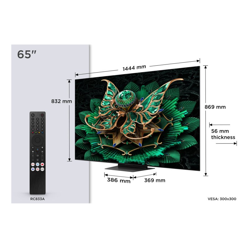 QD-MINI LED 144HZ, 4600PPI, 1008Z, Son B&O 2.2, Dolby Vis IQ-Atmos, DTS *