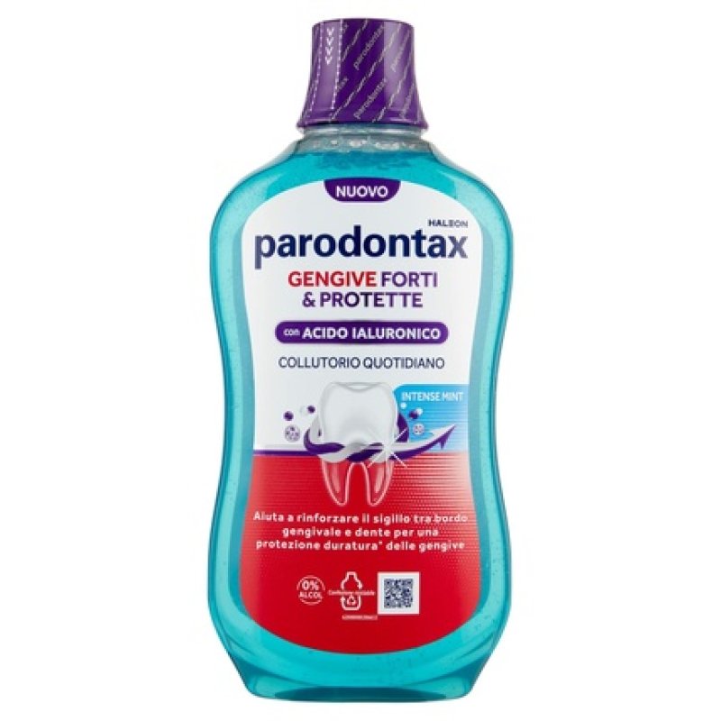 Parodontax Mouthwash For Strong Protected Gums With Hyaluronic Acid And Peppermint 500 Ml