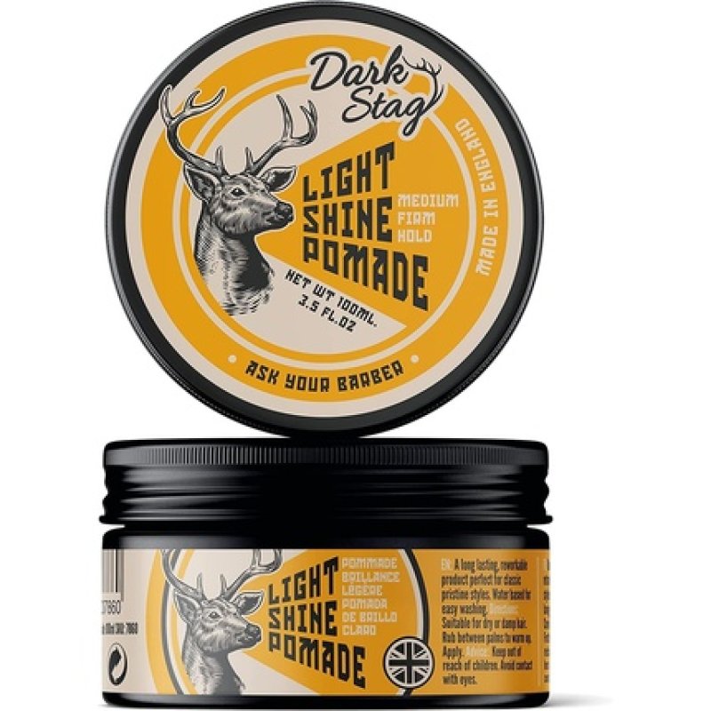 Dark Stag Light Shine Pomade Medium Hold Hair Pomade For Men 100ml 3.5oz