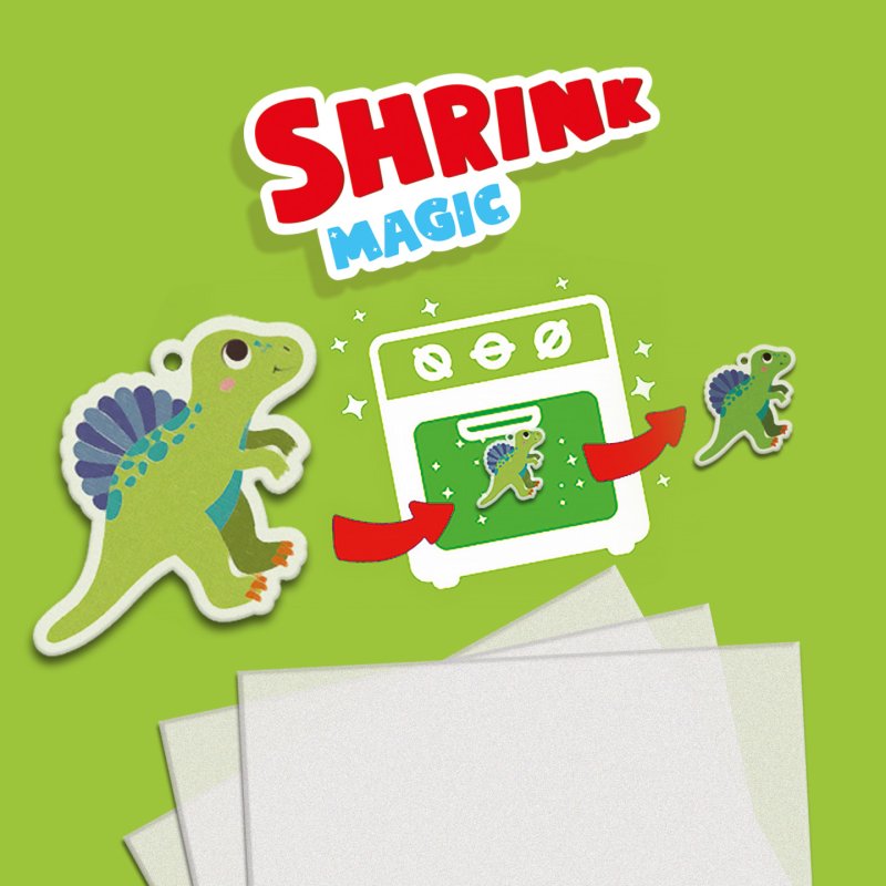 SES Creative Shrink film - Dinosaur keychains