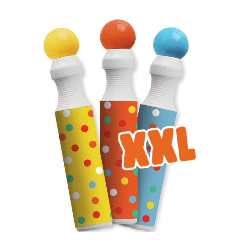 SES Creative 14602 - Dot Markers with 6 Colouring Pages - Create Dot Art - 3 XXL Dot Markers - Make Large Dots