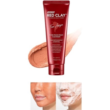 MISSHA Amazon Red Clay Pore Pack Foam Cleanser