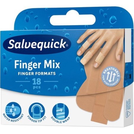 Salvequick - Finger Mix Dressing Slices Are Inches 18pcs