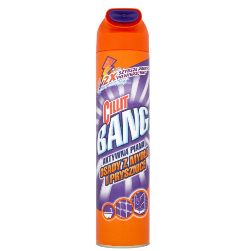 Cillit Bang 334213 Bathroom Active Cleaner 600ml Orange