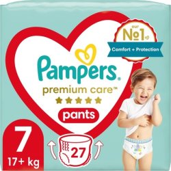 Pampers Premium Care Pants Size 7 Disposable Diapers - 27 pcs, for 17 kg