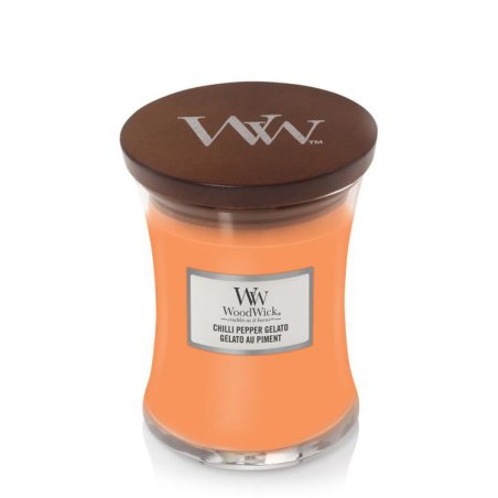 Woodwick Hourglass Medium Glass Scented Candle With Crackling Wick | Chili