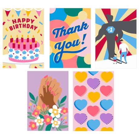 Crafter PaintByNumber Greeting Cards - (CR20)