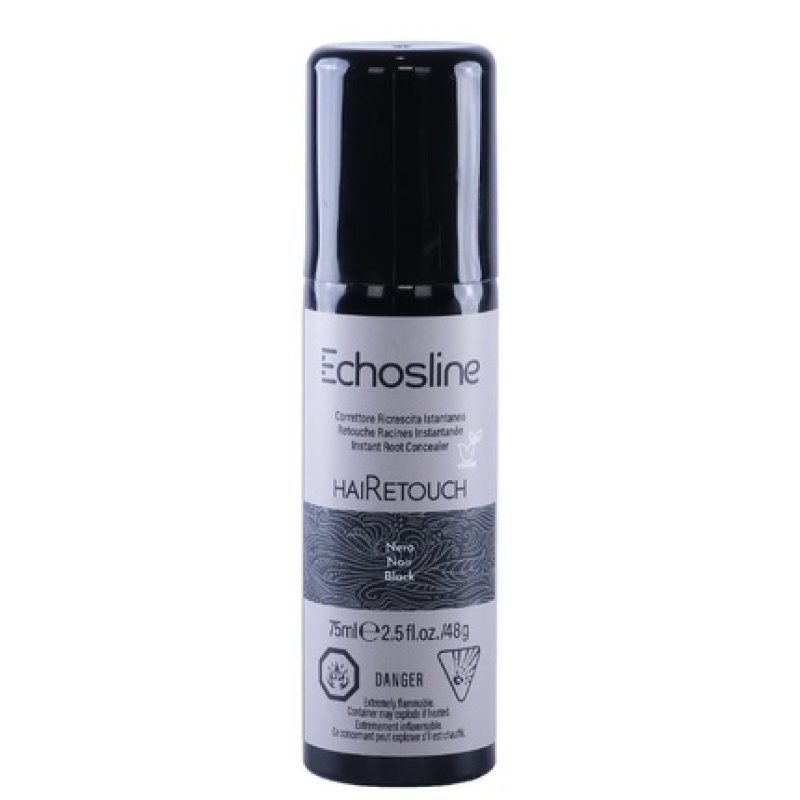HaiRetouch Retouch Spray Instant Regrowth Concealer Black 75ml EchosLine Vegan