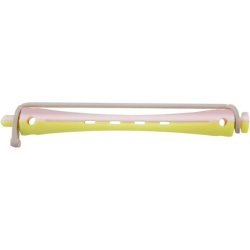 Comair 3012013 Cold Wave Rods 2-Color 8mm Long Round Rubber Yellow/Pink