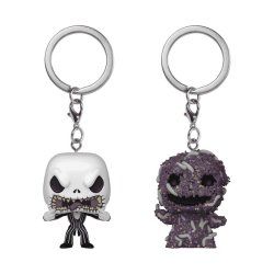 L'Étrange Noël de monsieur Jack pack 2 porte-clés POP! Vinyl Jack/Oogie 4 cm