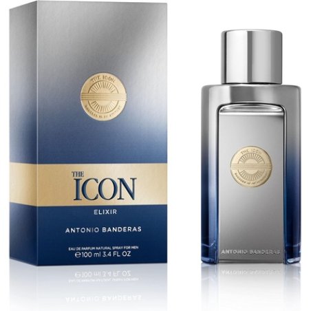 The Icon Elixir by Banderas Eau de Parfum for Men - Long Lasting Fresh