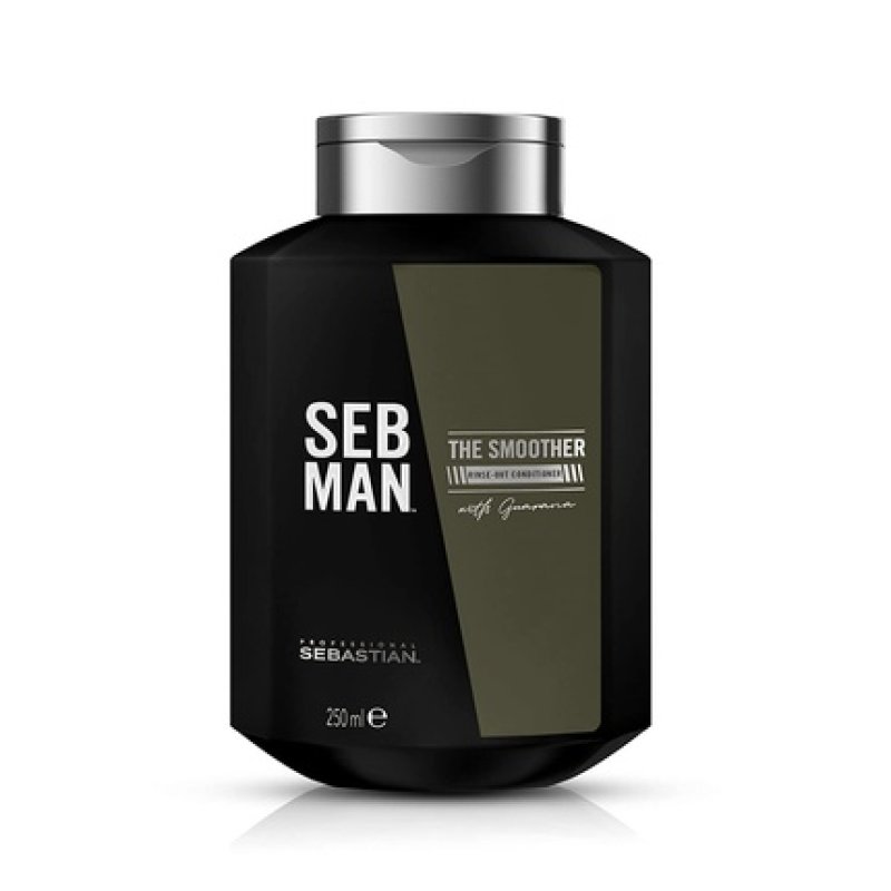 SEB MAN The Smoother Moisturizing Conditioner for Dry Hair with Guarana Extract and Stimulating Bergamot and Pink