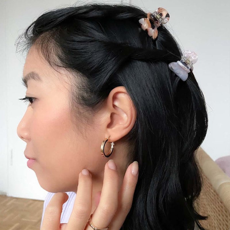 invisibobble Clipstar Small Non-Slip Hair Clips Pink & Brown Leopard