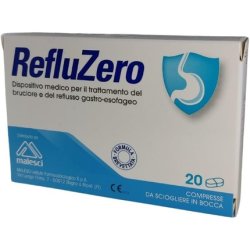 Malesci Refluzero Treatment for Heartburn and Reflux 20 Tablets