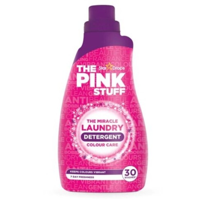 7,66/L- Pack Of 8 Stardrops Pink Stuff Detergent Color Care,30 Washes- 960ml
