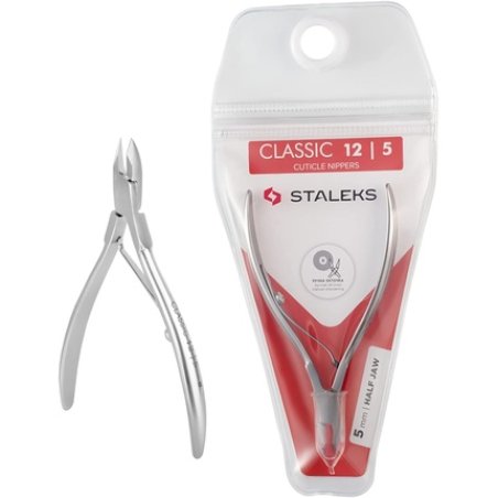 Staleks Classic Cuticle Nippers 1/2 Jaw 0.2 Inch (5mm) NC-12-5 Silver