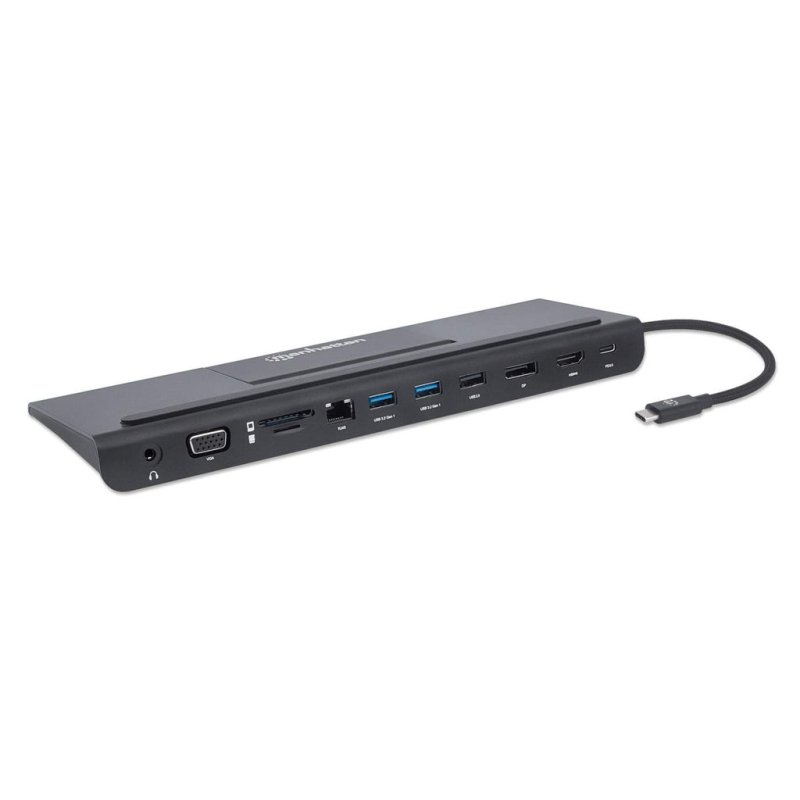 MANHATTAN USB-C 11-in-1-Dockingstation MST für drei Monitore