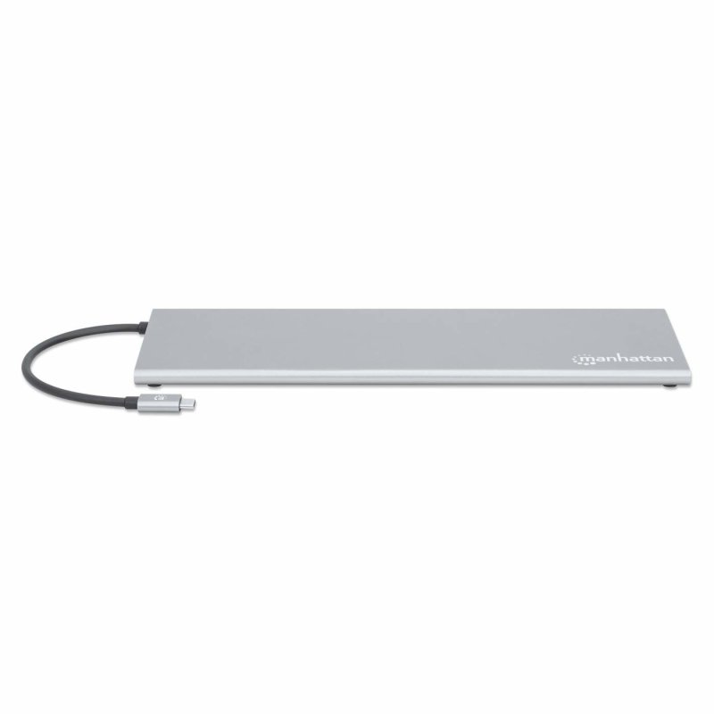 Manhattan 130578 station d'accueil Avec fil USB 3.2 Gen 1 (3.1 Gen 1) Type-C Aluminium