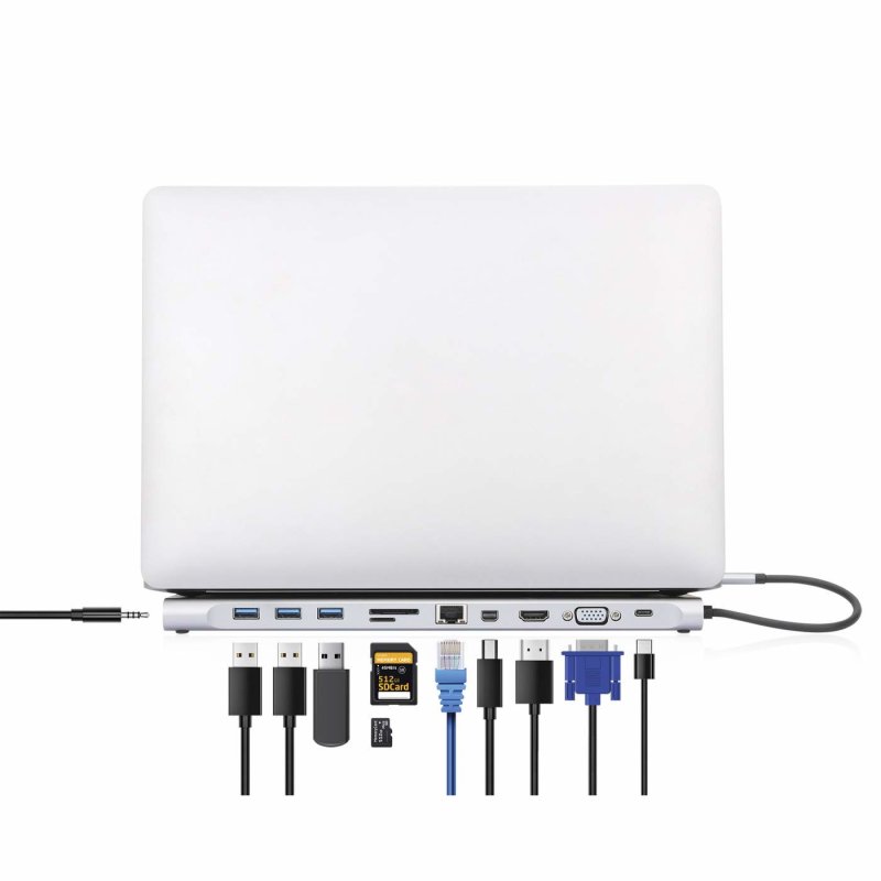 MANHATTAN USB-C ÜPD 11in1-Dockingstation MST für 3 Monitore