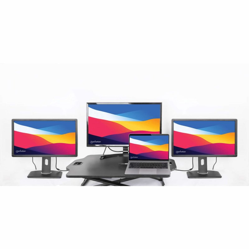 Manhattan 130578 station d'accueil Avec fil USB 3.2 Gen 1 (3.1 Gen 1) Type-C Aluminium