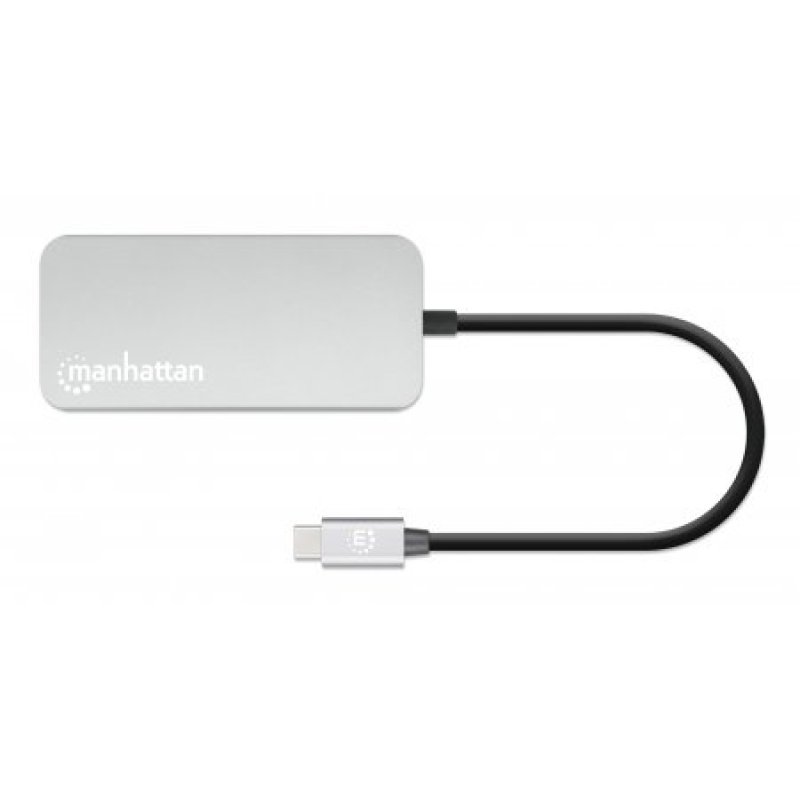 Manhattan 130615 station d'accueil Avec fil USB 3.2 Gen 1 (3.1 Gen 1) Type-C Aluminium