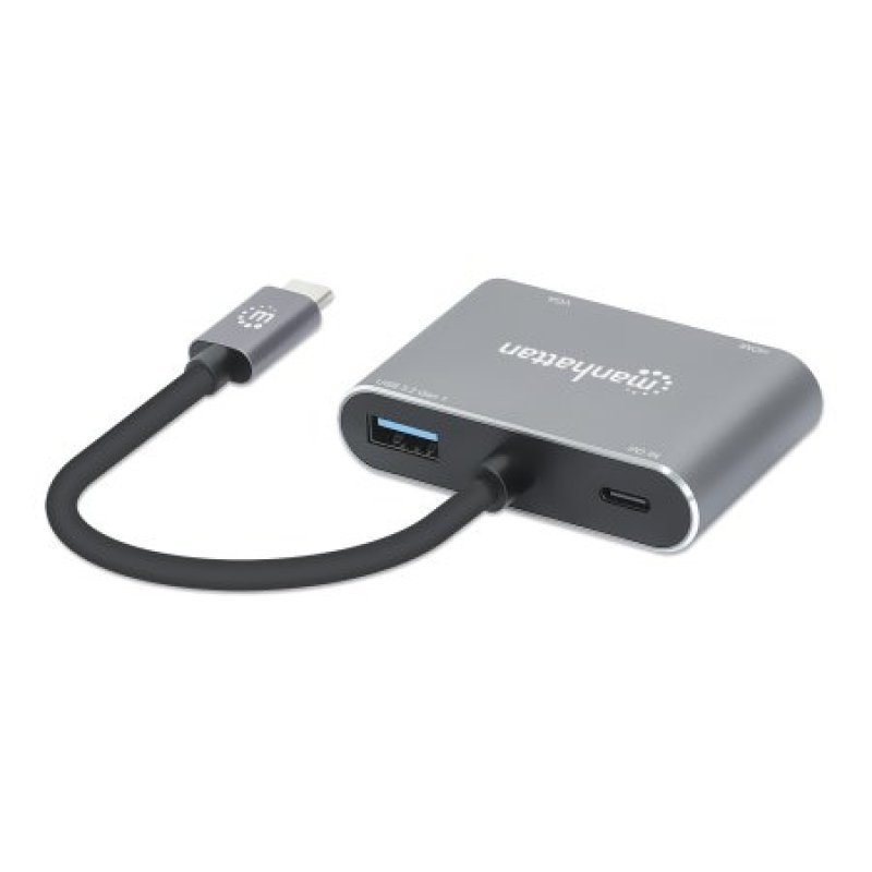 MANHATTAN USB-C auf HDMI & VGA 4in1 Konverter Power Delivery