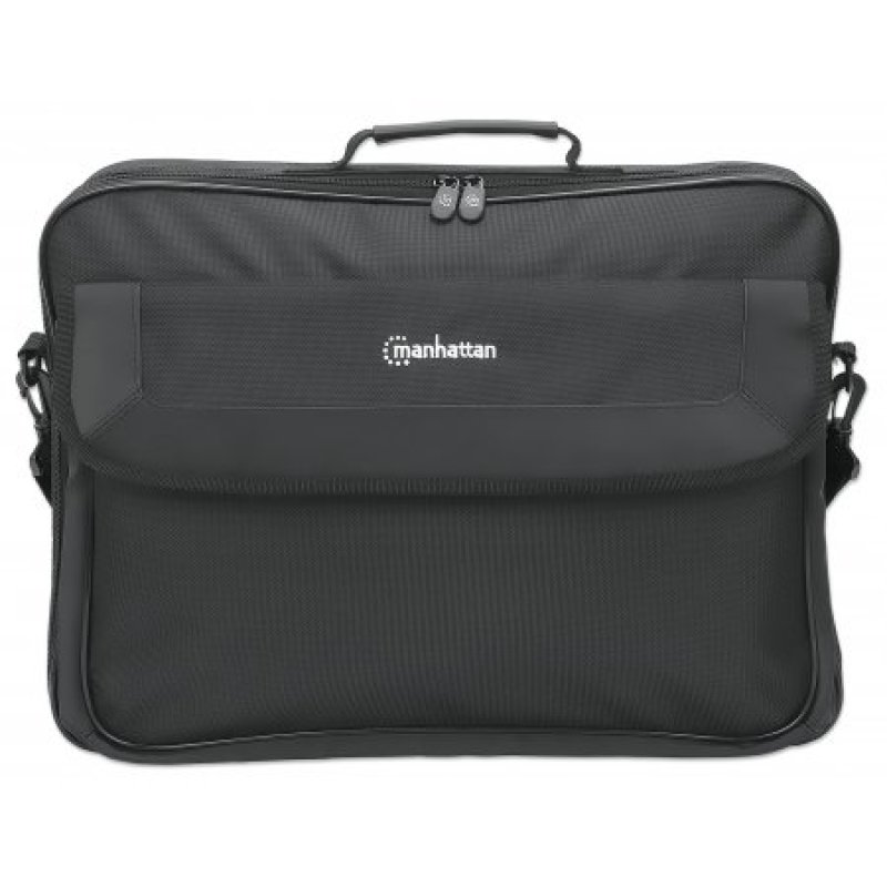 Manhattan Cambridge Laptop Bag 17.3", Clamshell Design, Black, LOW COST, Accessories Pocket, Document Compartment on