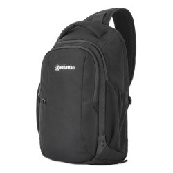 Manhattan Amsterdam Sling Backpack 13.33", Anti Theft, Black, Top Load Backpack, Carrier with Single Shoulder Strap for