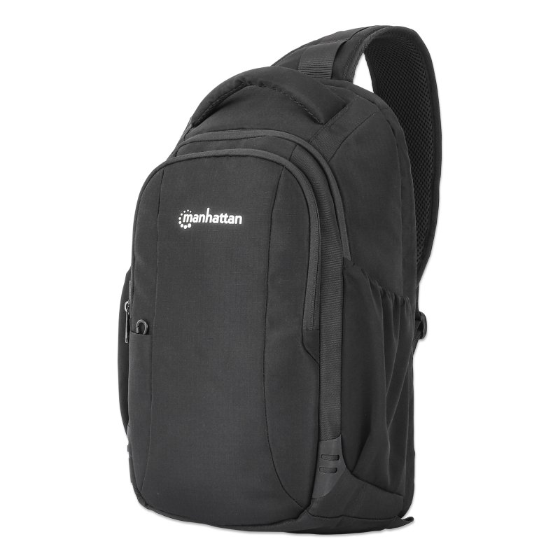 Manhattan Amsterdam Sling Backpack 13.33", Anti Theft, Black, Top Load Backpack, Carrier with Single Shoulder Strap for