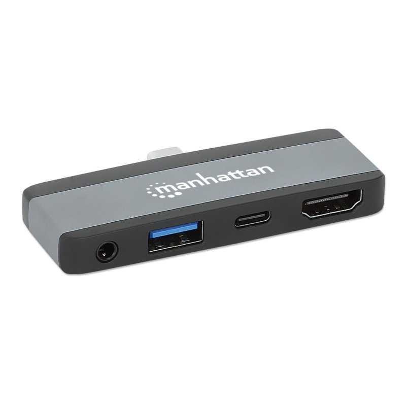 Manhattan 190404 station d'accueil Avec fil USB 3.2 Gen 2 (3.1 Gen 2) Type-C Gris